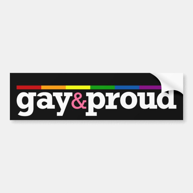 Adesivo Para Carro Autocolante no vidro traseiro preto de Gay&proud (Frente)