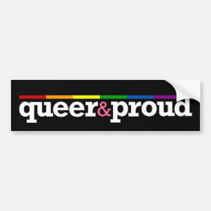 Adesivo Para Carro Autocolante no vidro traseiro preto de Queer&proud