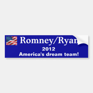 Adesivo Para Carro Autocolante no vidro traseiro Romney/Ryan 2012