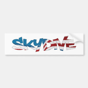 ADESIVO PARA CARRO AUTOCOLANTE NO VIDRO TRASEIRO SKYDIVE EUA