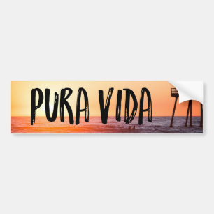 Adesivo Para Carro Autocolante no vidro traseiro tropical da praia do