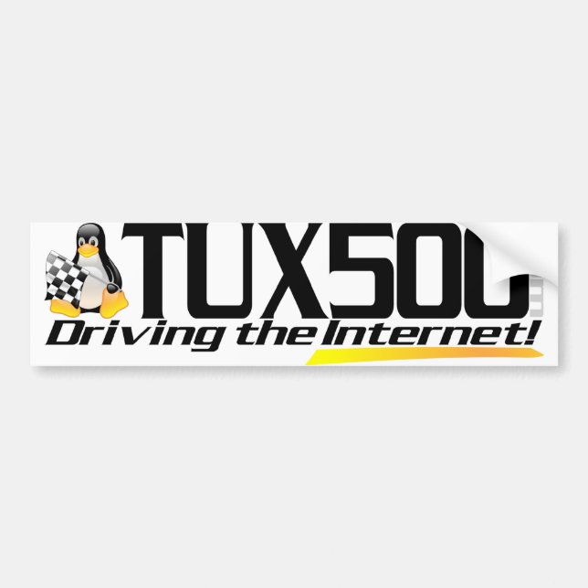 Adesivo Para Carro Autocolante no vidro traseiro Tux500 (Frente)