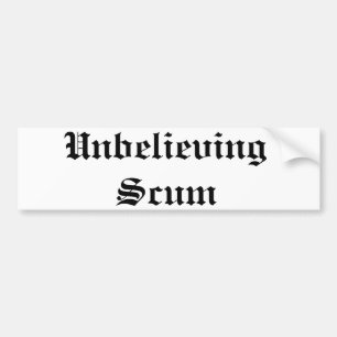 Adesivo Para Carro Autocolante no vidro traseiro Unbelieving da