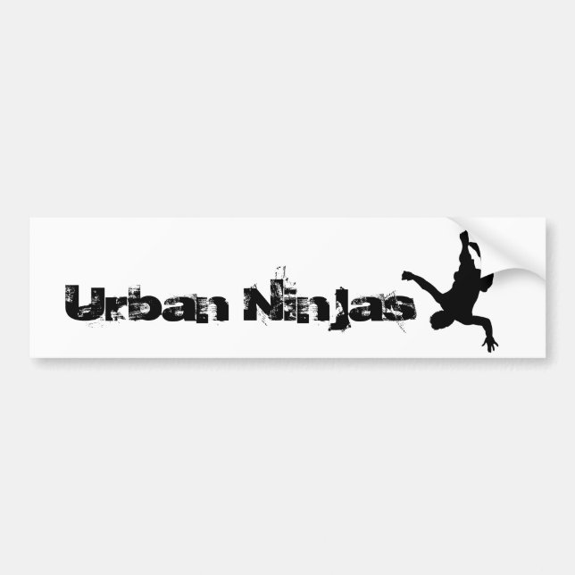 Adesivo Para Carro Autocolante no vidro traseiro urbano de Ninjas (Frente)