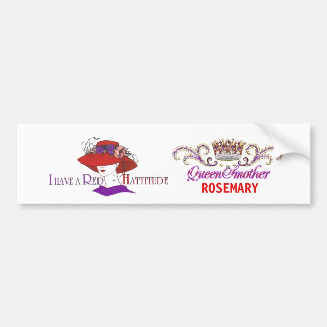 Adesivo Para Carro autocolante no vidro traseiro vermelho da rainha (Frente)