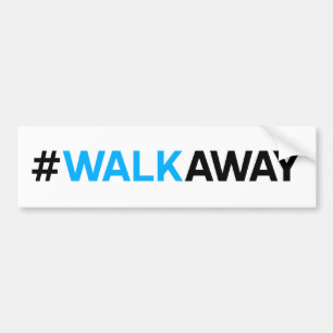 Adesivo Para Carro Autocolante no vidro traseiro #WalkAway (cor