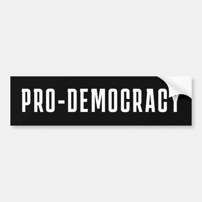 Adesivo Para Carro Autocolante Pro-Democracy Bumper (Frente)