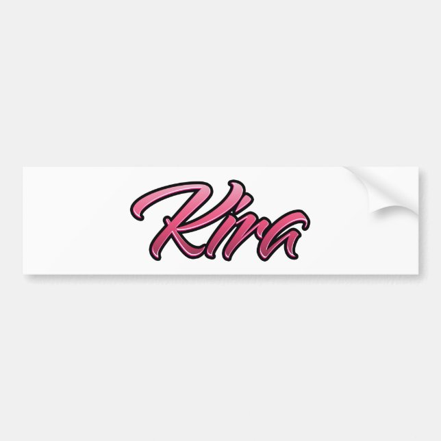 Adesivo Para Carro Autocolante rosa pálido Kira (Frente)