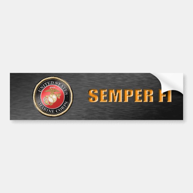 Adesivo Para Carro Autocolante Semper Fi do USMC (Frente)