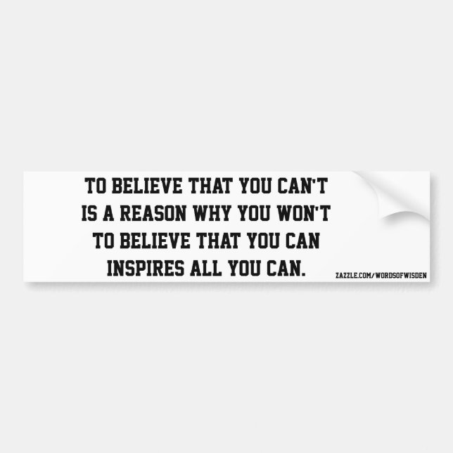 Adesivo Para Carro Autoconfiança (Frente)