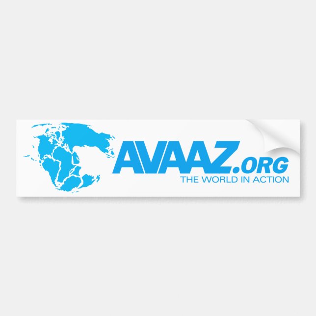 Adesivo Para Carro Avaaz.org Pangea Bumper Sticker (Frente)