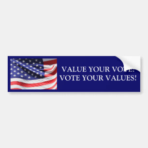 Adesivo Para Carro AVALIE SEU VOTO! VOTE SEUS VALORES! Autocolante no