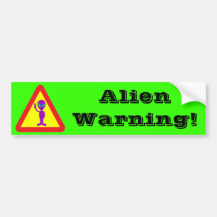 Adesivo Para Carro Aviso de Alien