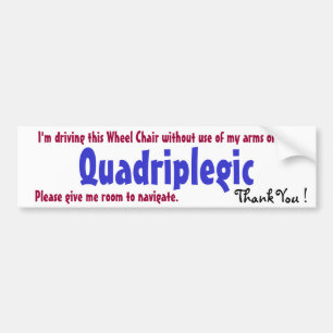 Adesivo Para Carro awarness do quadriplegic