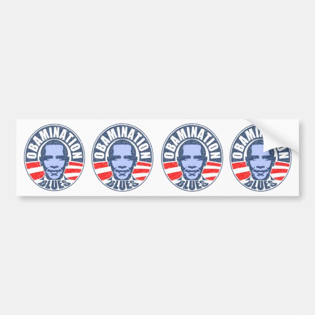 Adesivo Para Carro Azuis de Obamination (Frente)