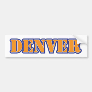 Adesivo Para Carro Azul alaranjado do estêncil de Denver