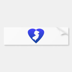 Adesivo Para Carro Azul cardíaco de Nova Jersey