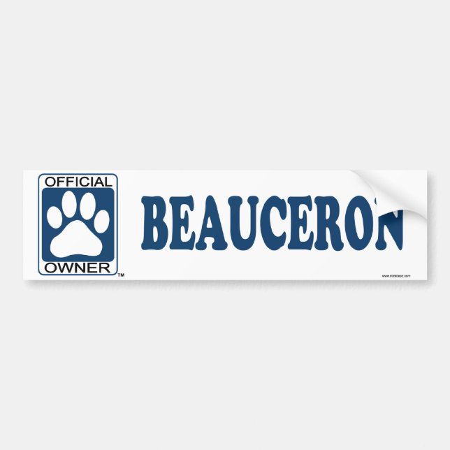 Adesivo Para Carro Azul de Beauceron (Frente)
