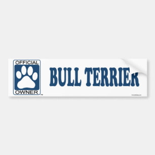 Adesivo Para Carro Azul de bull terrier