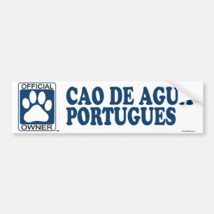 Adesivo Para Carro Azul de Cao De Água Portugues