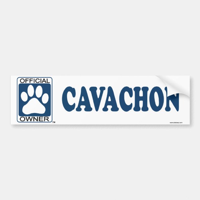 Adesivo Para Carro Azul de Cavachon (Frente)
