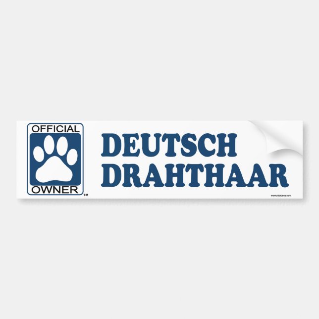 Adesivo Para Carro Azul de Deutsch Drahthaar (Frente)
