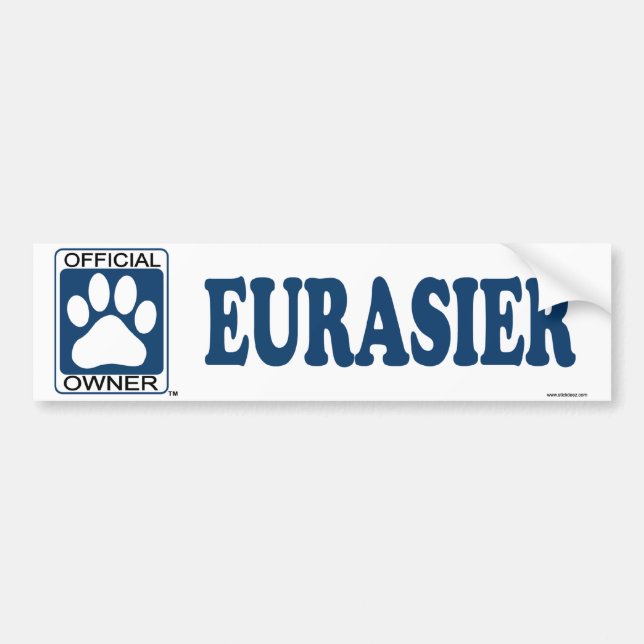 Adesivo Para Carro Azul de Eurasier (Frente)