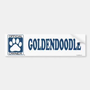 Adesivo Para Carro Azul de Goldendoodle
