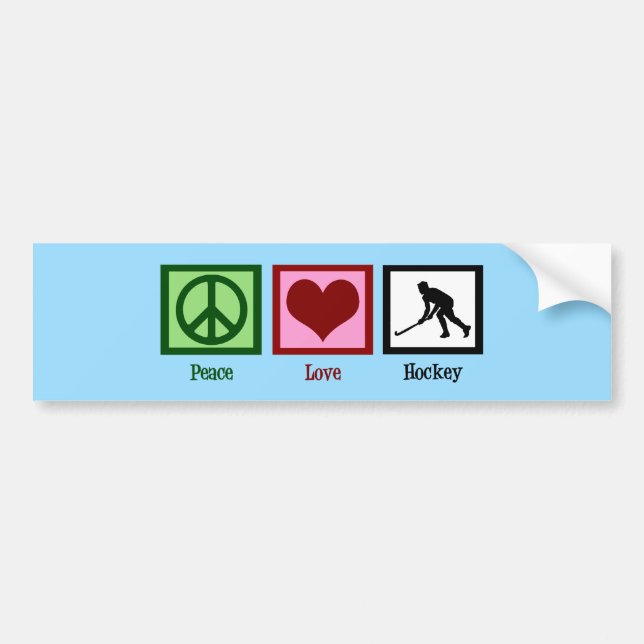 Adesivo Para Carro Azul de Hockey de Campo (Frente)