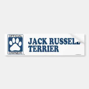 Adesivo Para Carro Azul de Jack Russell Terrier
