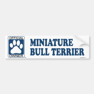 Adesivo Para Carro Azul diminuto de bull terrier