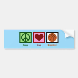 Adesivo Para Carro Azul do basquetebol do amor da paz