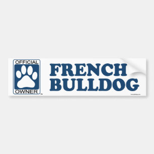 Adesivo Para Carro Azul do buldogue francês