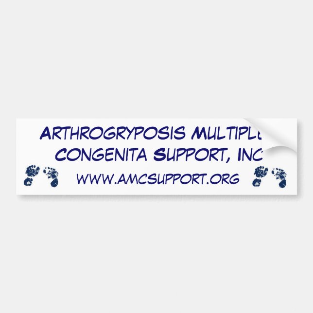 Adesivo Para Carro Azul do bumpersticker de AMCSI Arthrogryposis (Frente)