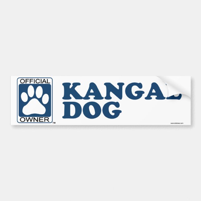 Adesivo Para Carro Azul do cão de Kangal (Frente)