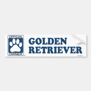 Adesivo Para Carro Azul do golden retriever