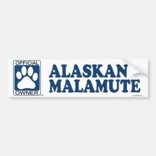 Adesivo Para Carro Azul do Malamute do Alasca