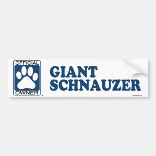 Adesivo Para Carro Azul do Schnauzer gigante
