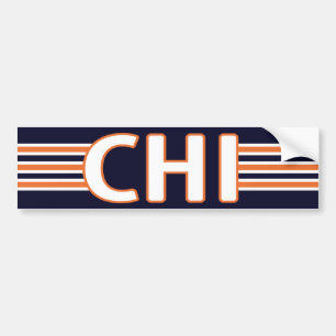 Adesivo Para Carro Azul e laranja de Chicago