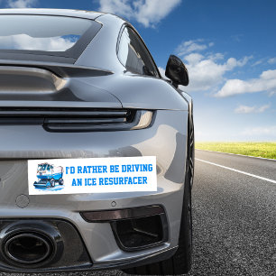 Adesivo Para Carro Azul Engraçado Eu Preferiria Estar Dirigindo Uma R