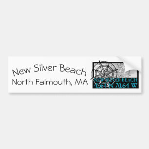 Adesivo Para Carro Azul New Silver Beach