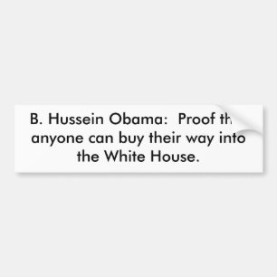 Adesivo Para Carro B. Hussein Obama: Impermeabilize que qualquer um