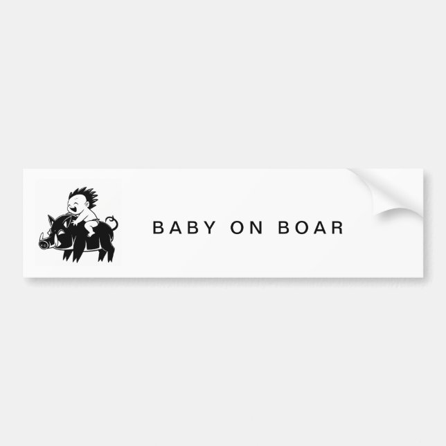 Adesivo Para Carro Baby On Boar Bumper Sticker (Frente)