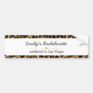 Adesivo Para Carro Bachelorette Bride Boujee Trendy Leopard Impressão