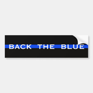 ADESIVO PARA CARRO BACK THE BLUE POLICE BUMPER STICKER