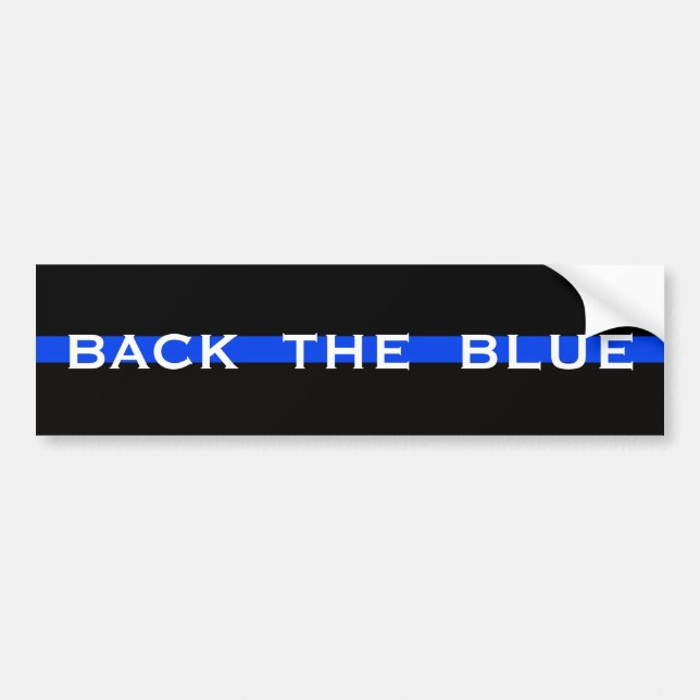 ADESIVO PARA CARRO BACK THE BLUE POLICE BUMPER STICKER (Frente)