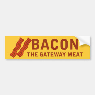 Adesivo Para Carro Bacon, autocolante no vidro traseiro da carne da