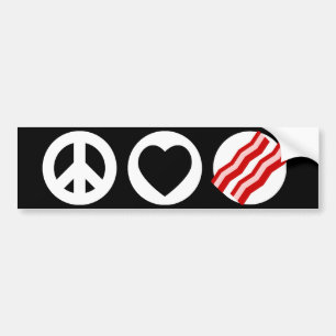 Adesivo Para Carro Bacon do amor da paz