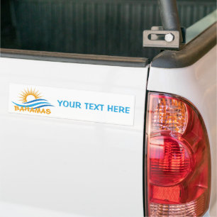 Adesivo Para Carro Bahamas de texto personalizado