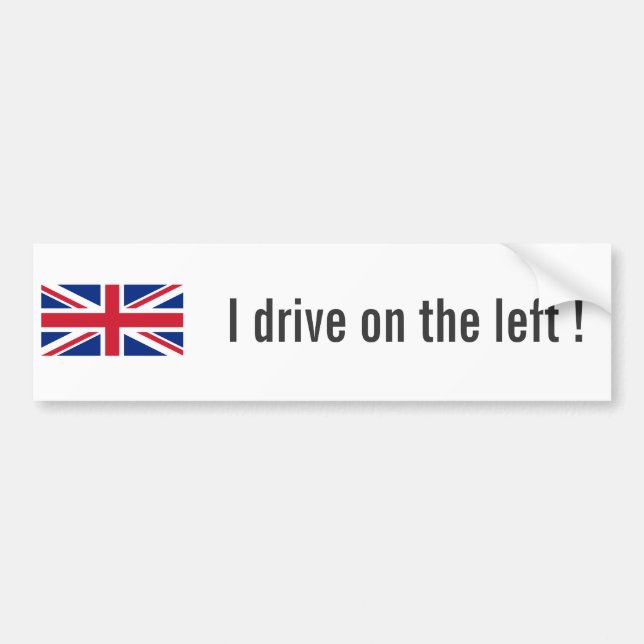 Adesivo Para Carro Baixo custo Union Jack que eu conduzo no (Frente)